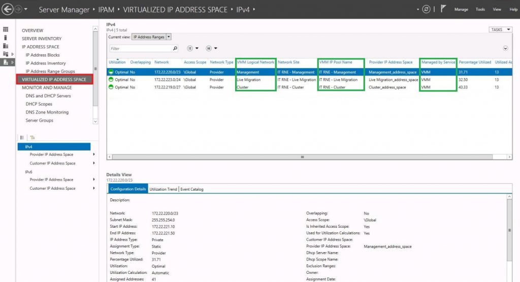 Virtual Machine Manager 2012 R2: Integrazione con IPAM